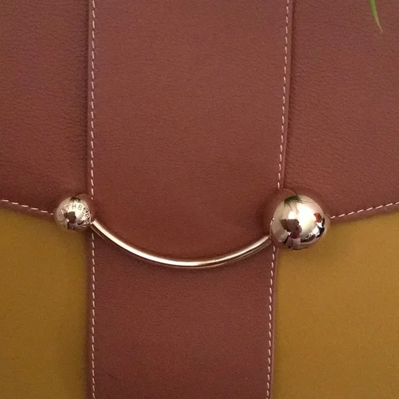 Strathberry Tricolor Crescent Colorblock Leather Shoulder Bag - Picture 10 of 16